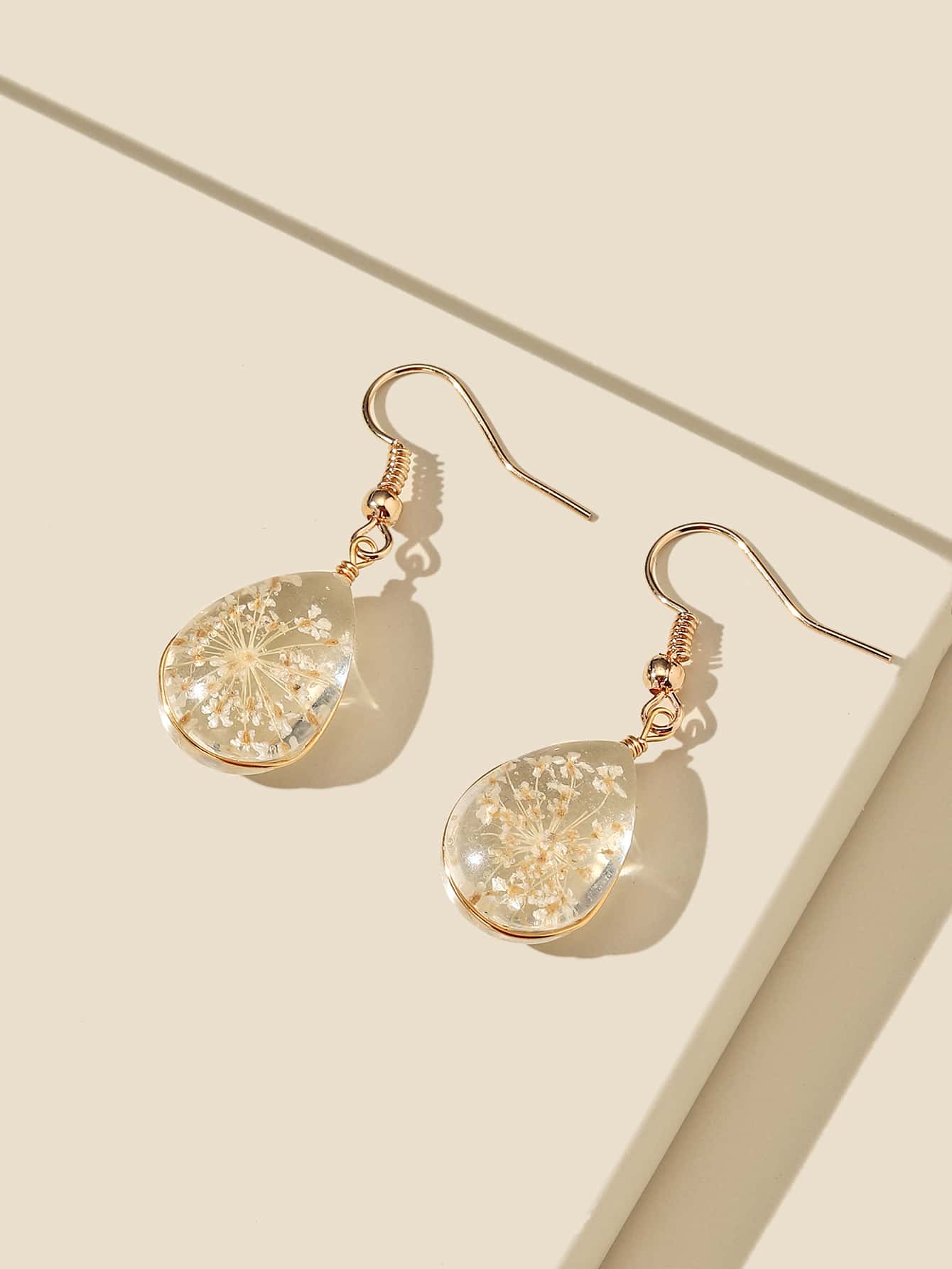 Clear Waterdrop Drop Earrings