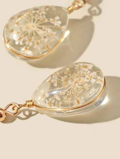 Clear Waterdrop Drop Earrings