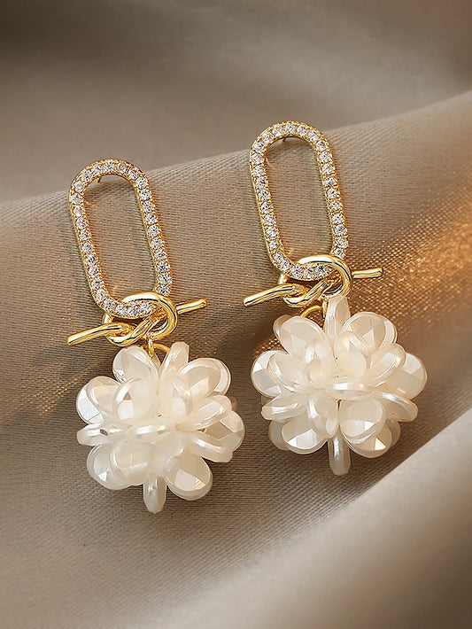 Rhinestone Decor Drop Earrings