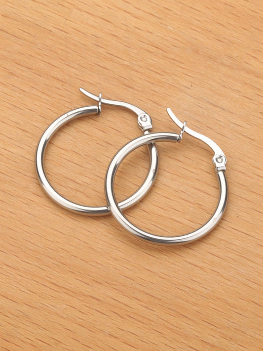 Stainless Steel Minimalist Hoop Earrings