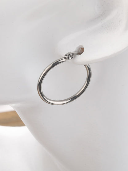 Stainless Steel Minimalist Hoop Earrings