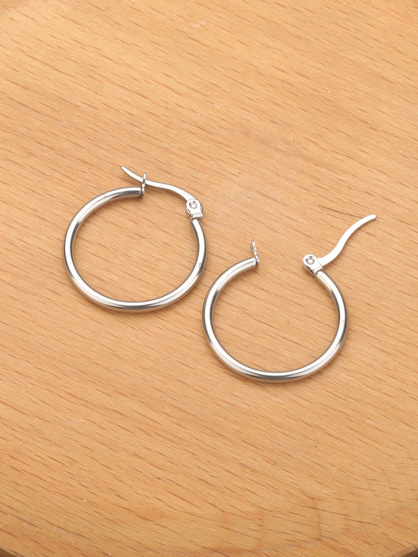 Stainless Steel Minimalist Hoop Earrings