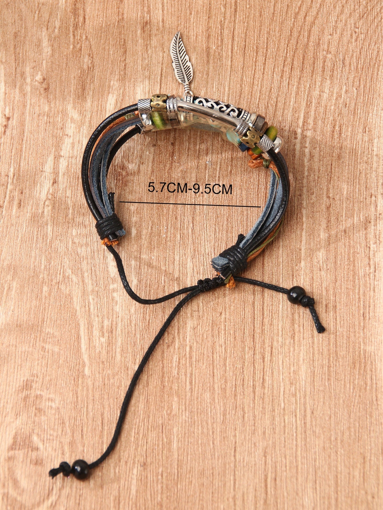 Eye & Feather Decor Layered Bracelet