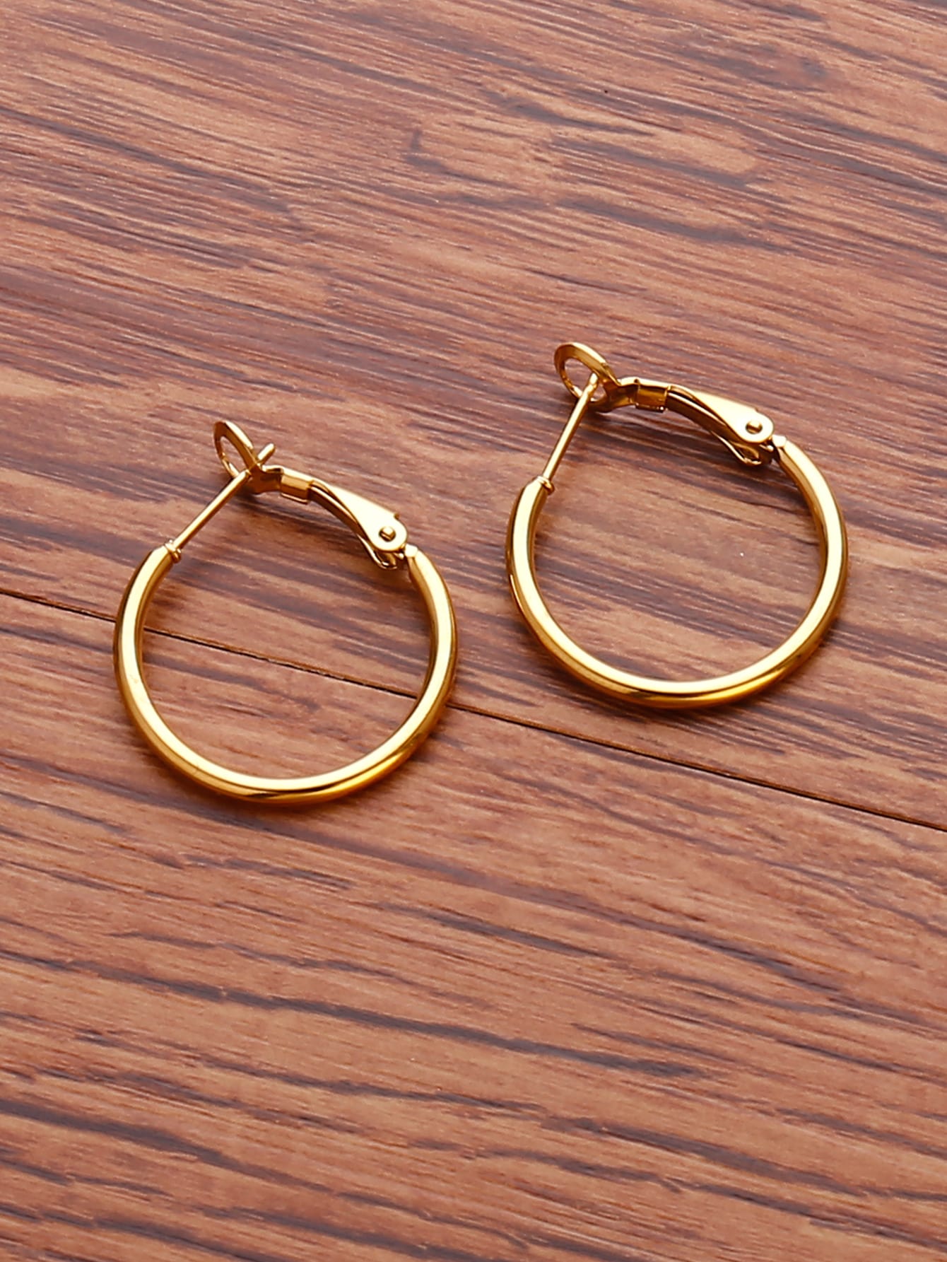 Stainless Steel Minimalist Hoop Earrings