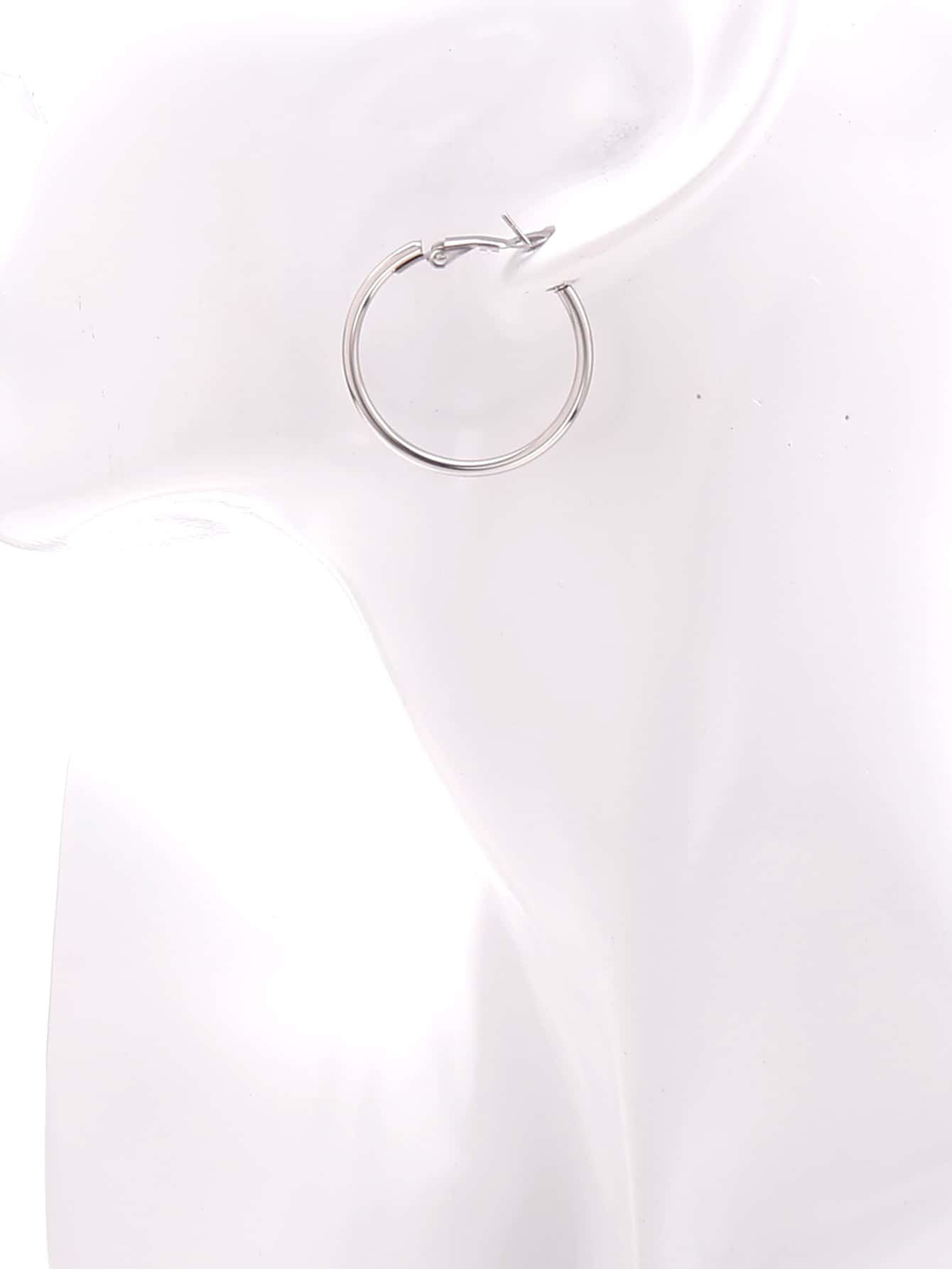 Stainless Steel Minimalist Hoop Earrings