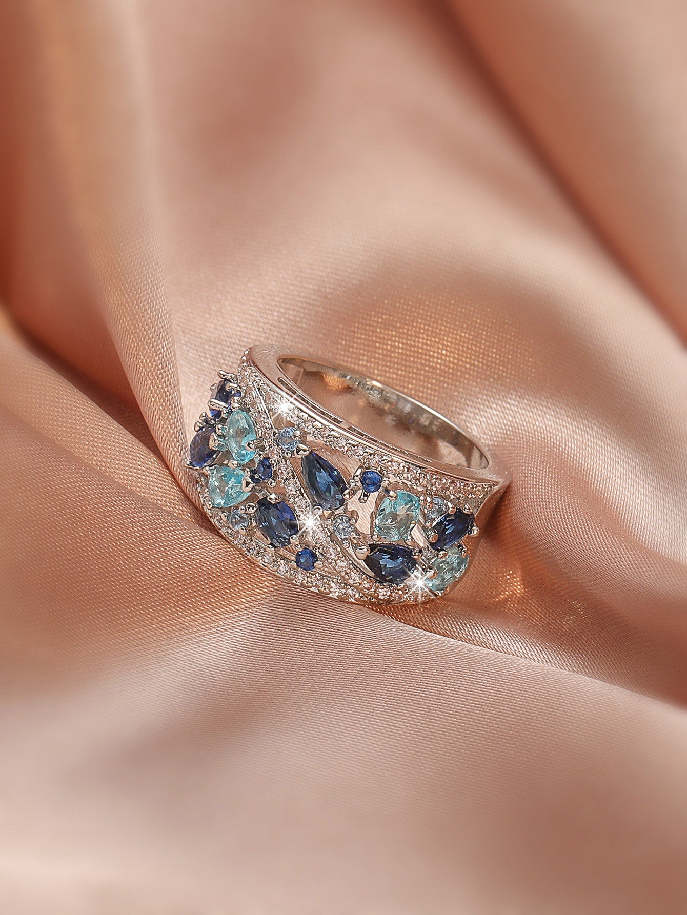 Cubic Zirconia Decor Ring