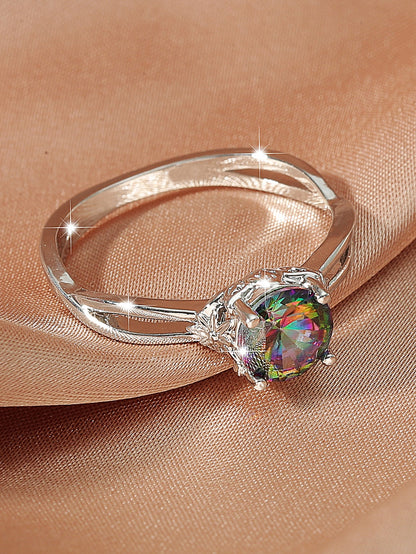 Dazzling Elegance: Cubic Zirconia Decor Ring