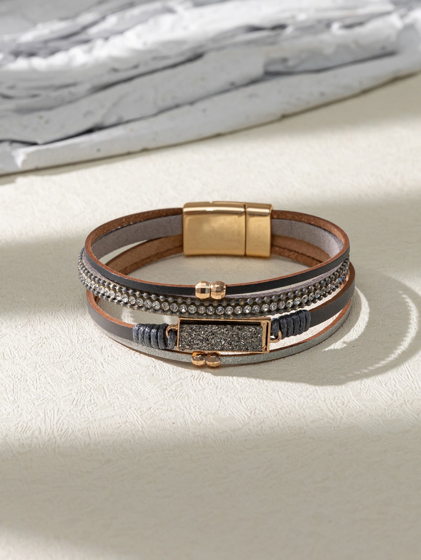 Magnetic Clasp Multilayer Bracelet