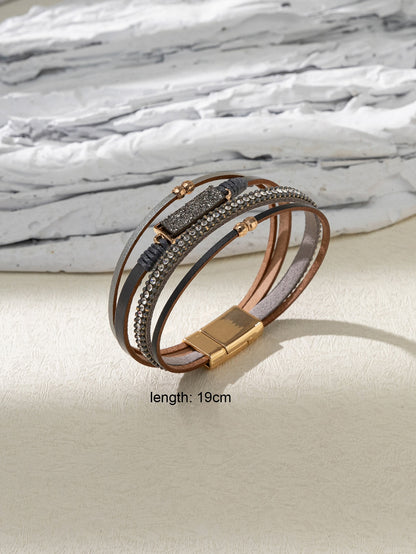 Magnetic Clasp Multilayer Bracelet