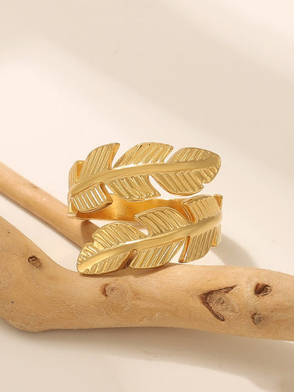 Leaf Design Wrap Ring