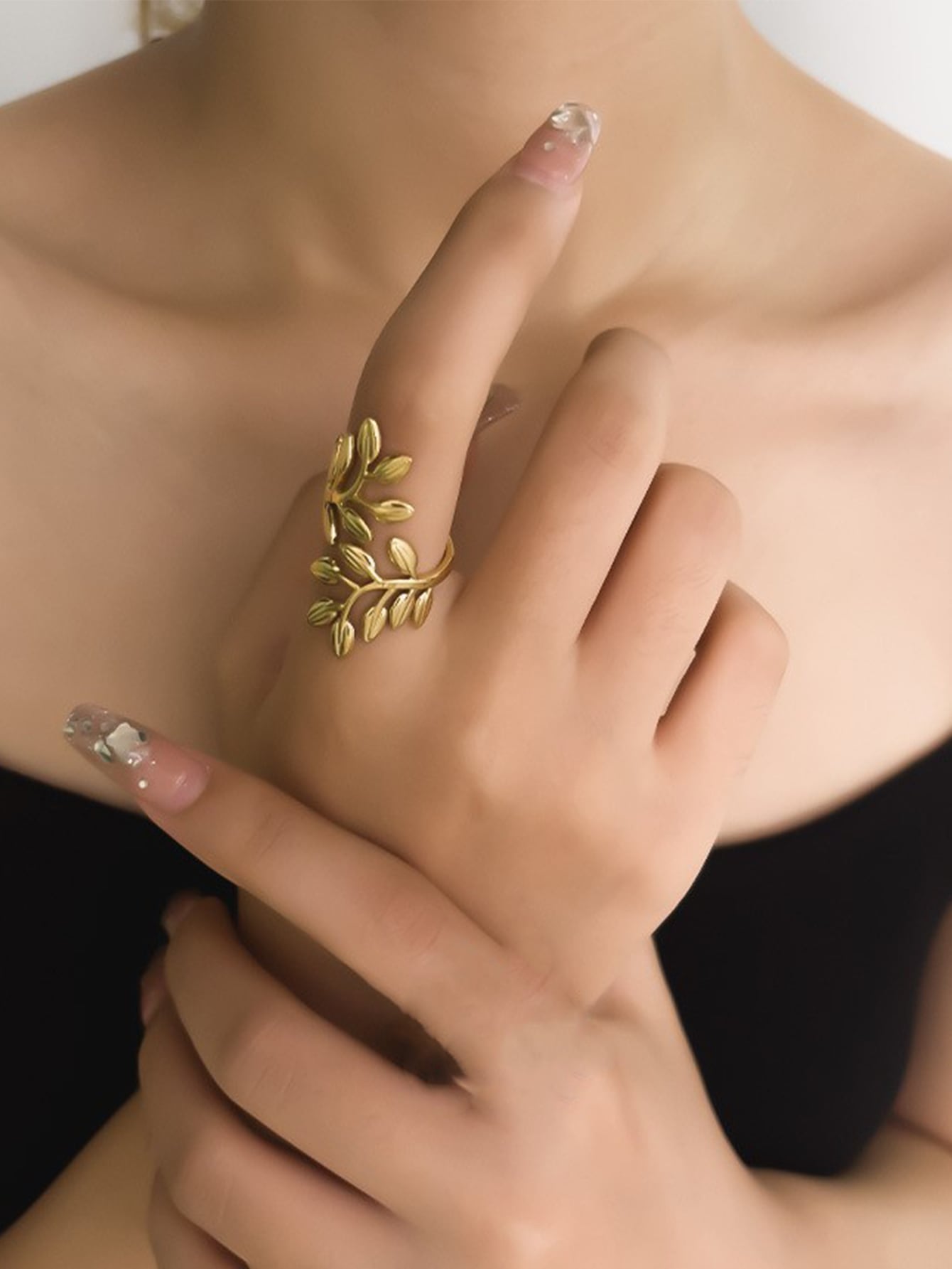 Leaf Design Wrap Ring