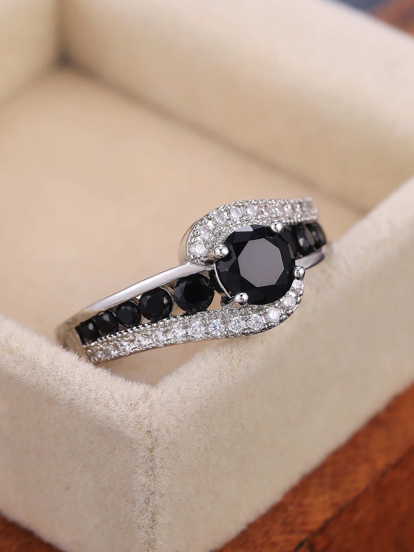 Midnight Sparkle Stone Ring