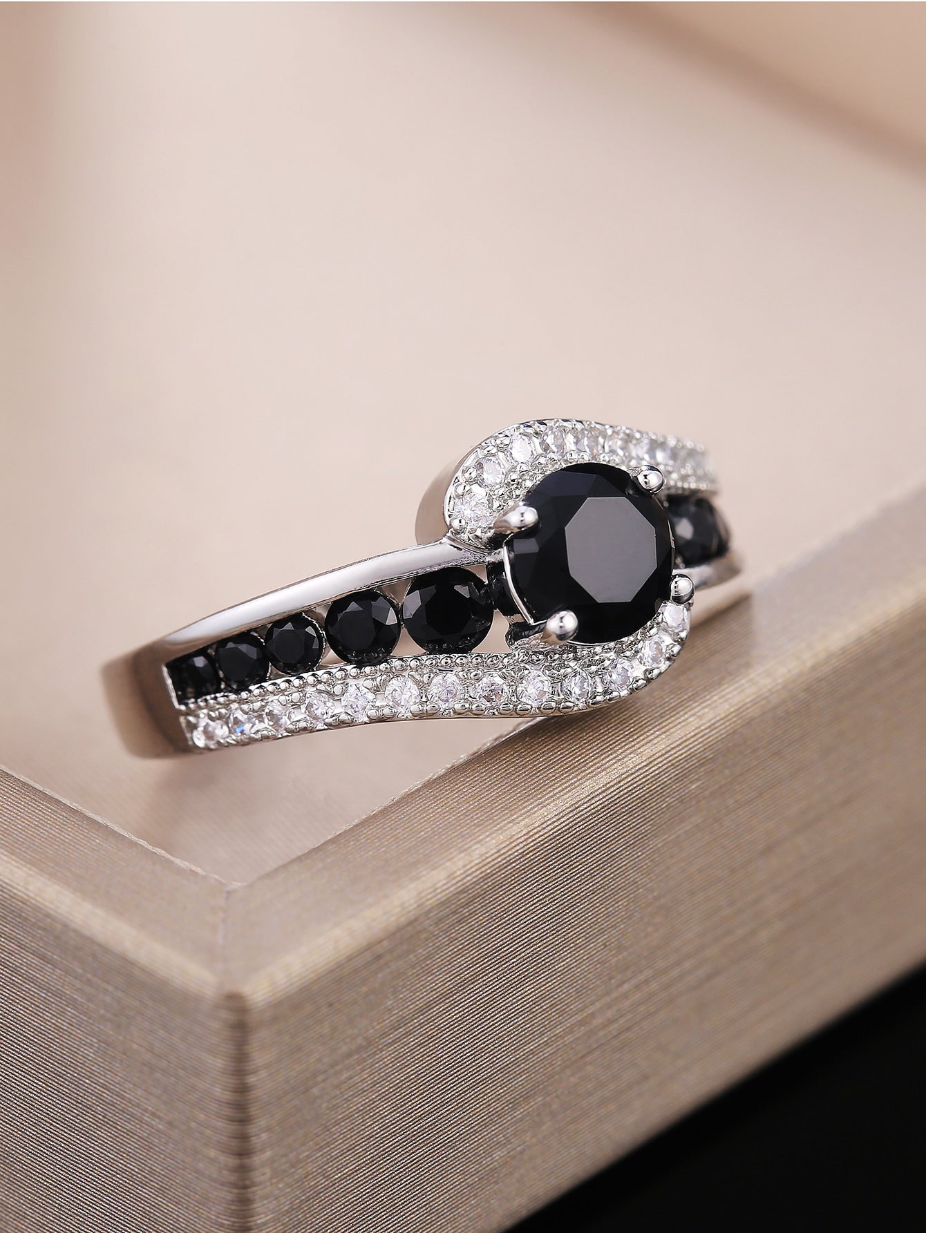 Midnight Sparkle Stone Ring