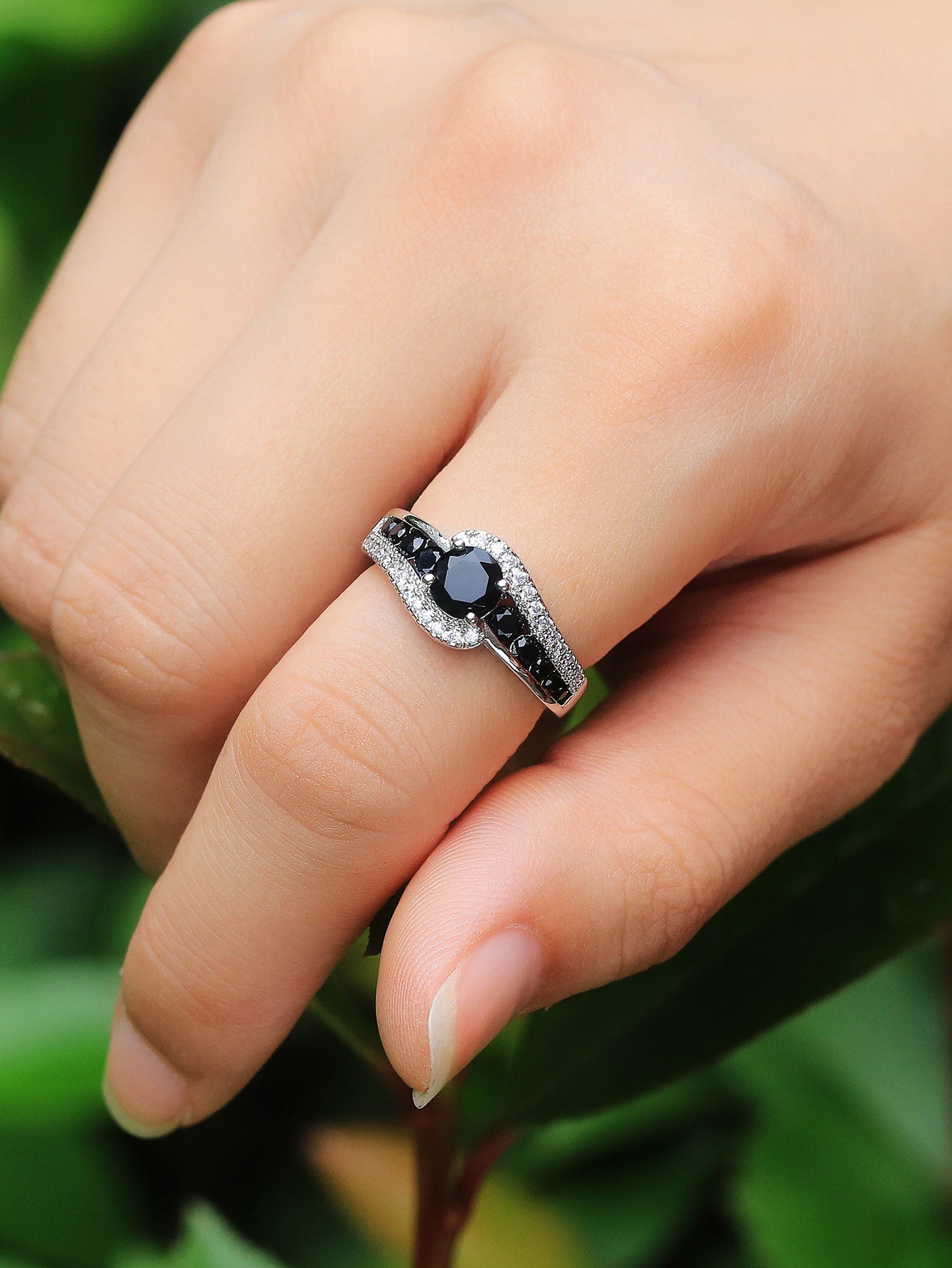 Midnight Sparkle Stone Ring