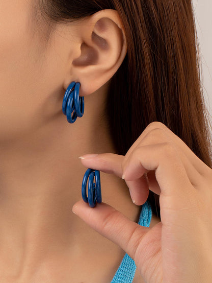 Fashionable And Versatile Circle-Shaped Earrings