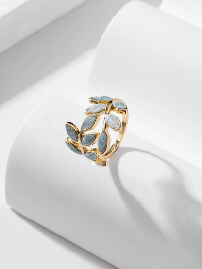 Leaf Design Cuff Ring