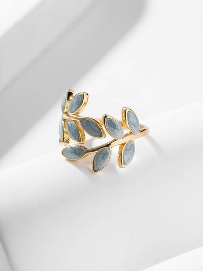 Leaf Design Cuff Ring