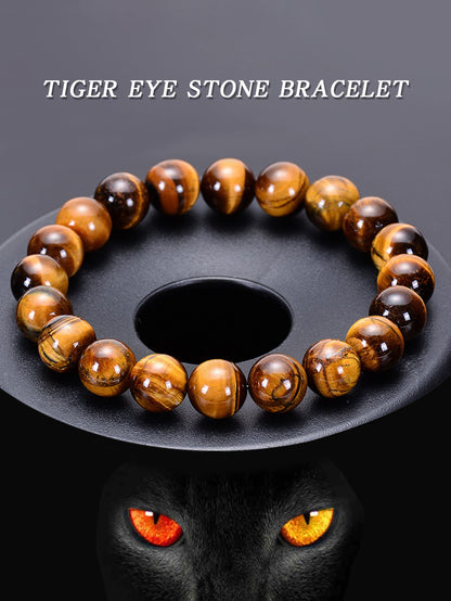 Natural Tiger Eye Beaded Bracelet