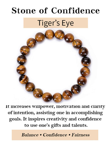 Natural Tiger Eye Beaded Bracelet