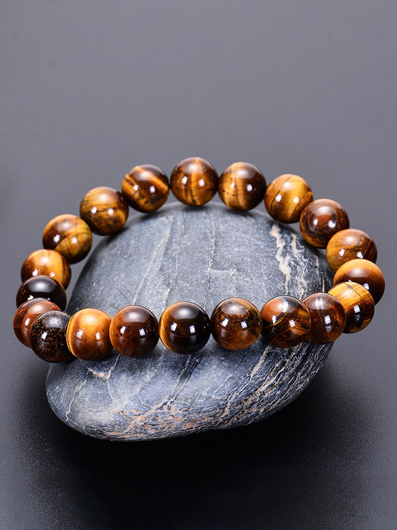 Natural Tiger Eye Beaded Bracelet