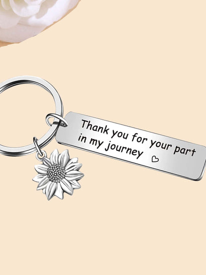 Sunflower Charm Appreciation Keychain