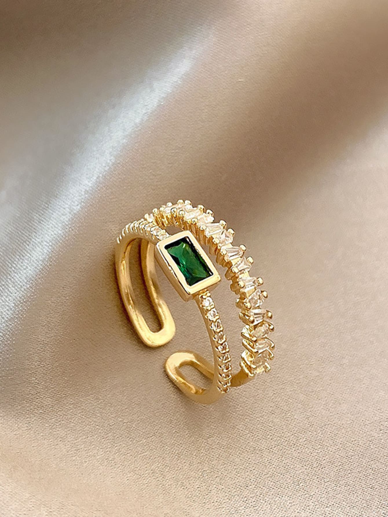 Fashionable Forest Style Double Layer Ring