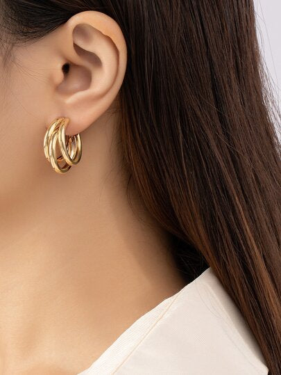 Fashionable And Versatile Circle-Shaped Earrings