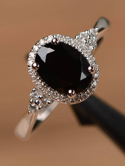 Black Cubic Zirconia Ring