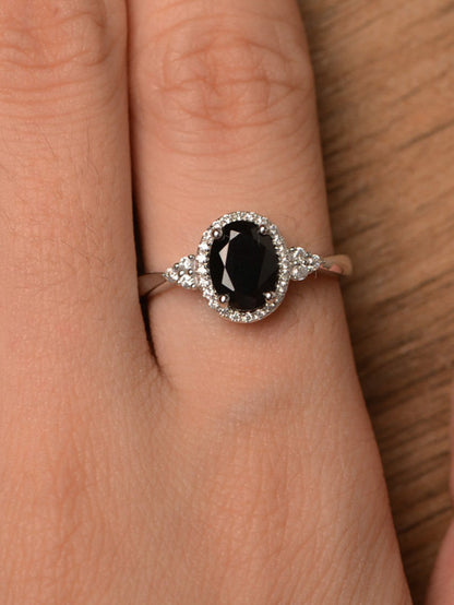 Black Cubic Zirconia Ring