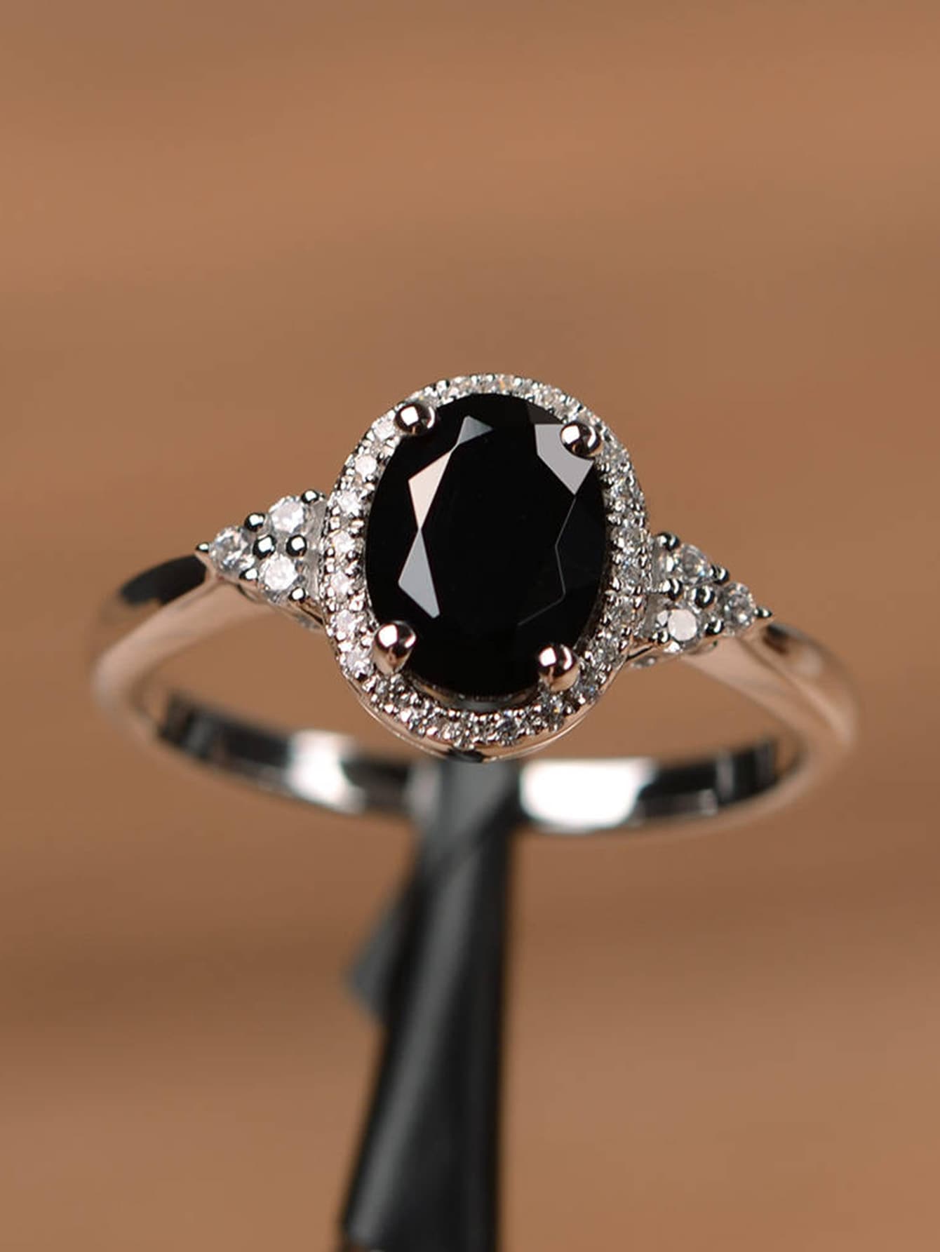 Black Cubic Zirconia Ring