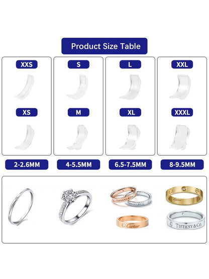 8pcs Ring Size Adjuster Set with Polishing Cloth