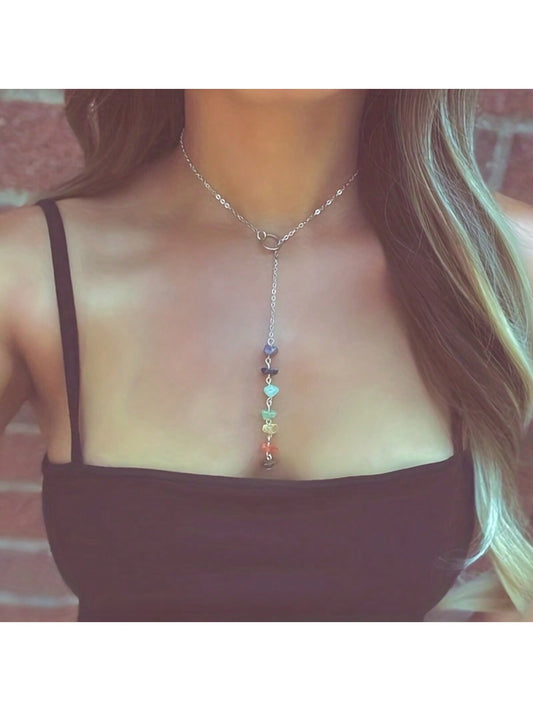 Harmony Beacon: Seven Chakra Crystal Necklace