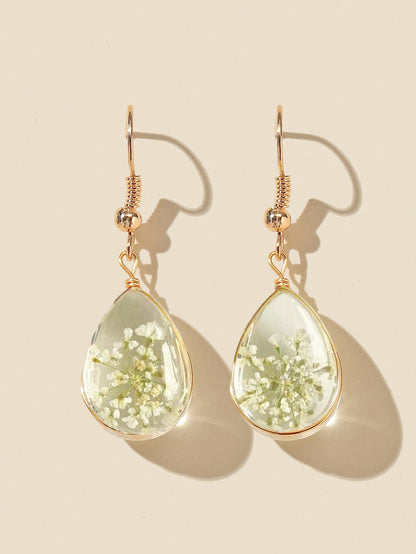 Clear Waterdrop Drop Earrings