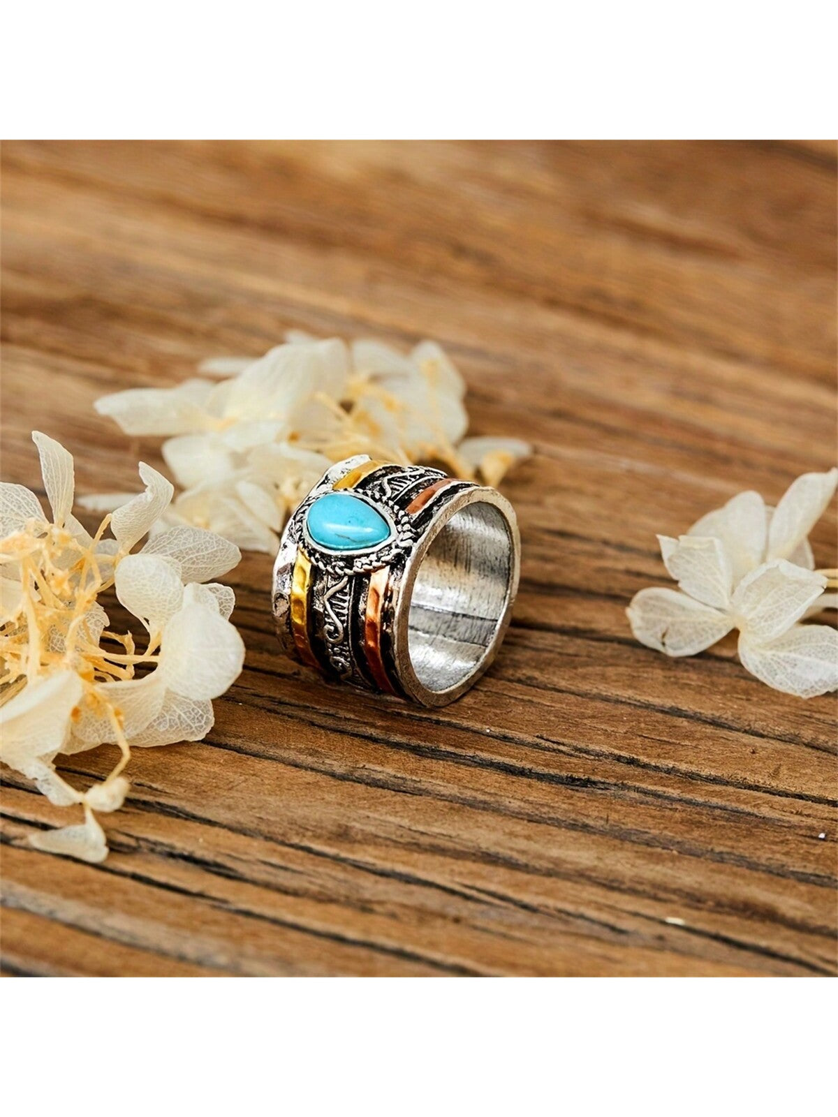 Vintage Turquoise Trio Colour Rings