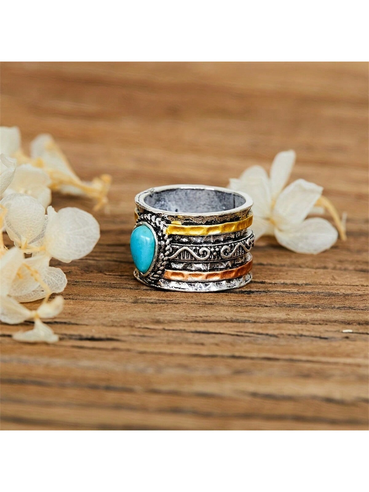 Vintage Turquoise Trio Colour Rings