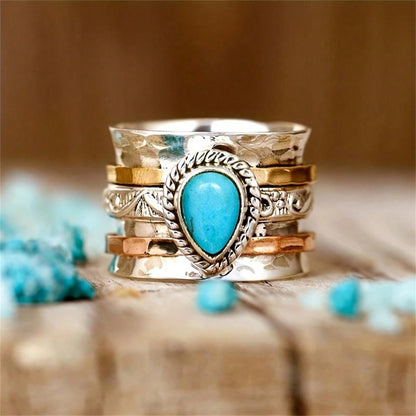 Vintage Turquoise Trio Colour Rings