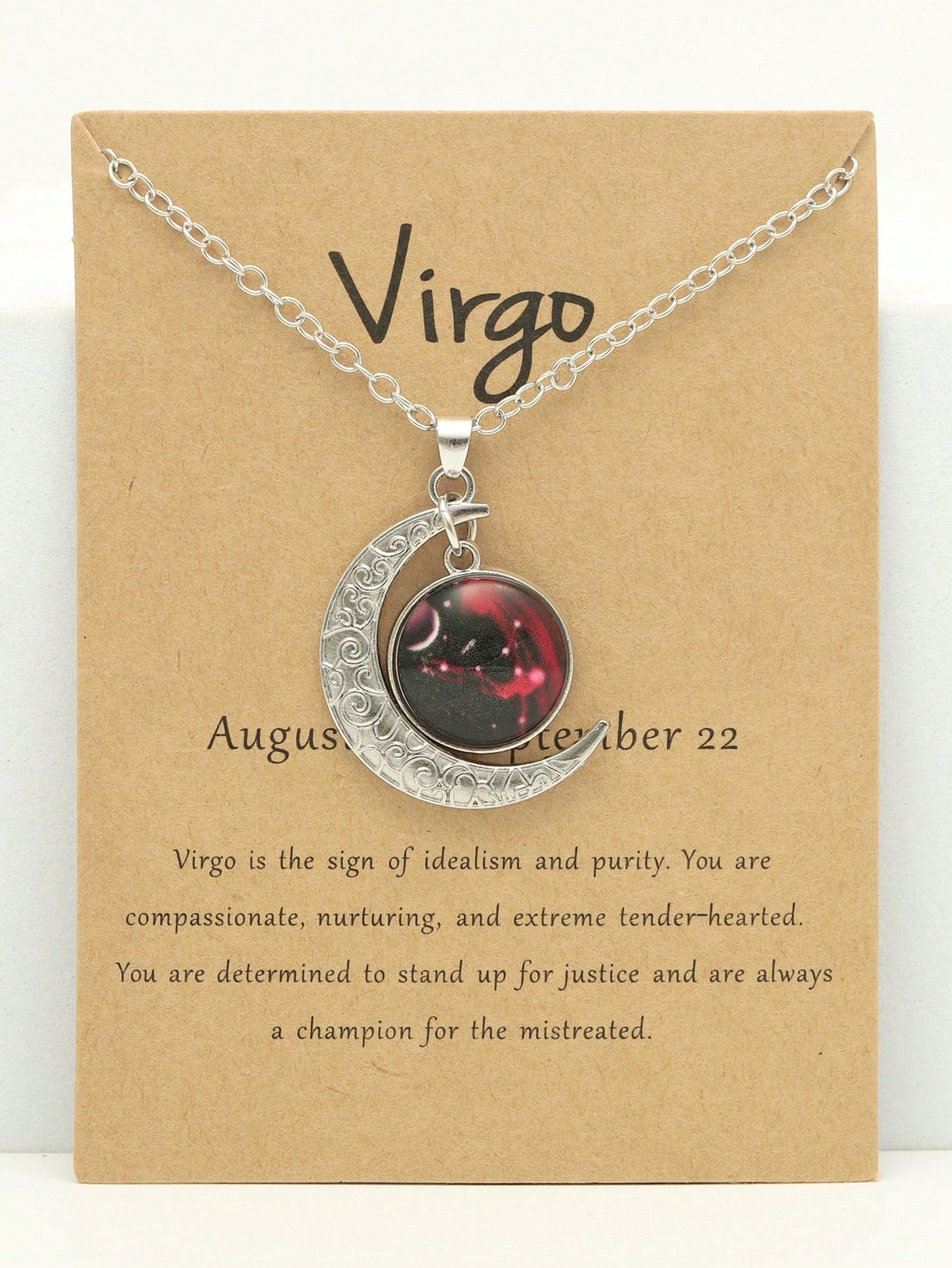 Luminous Vintage Moon & Zodiac Pendant Necklace