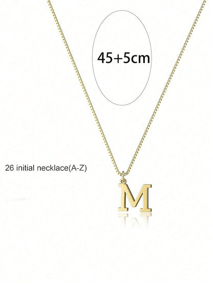 Stainless Steel Simple Fashionable Alphabet Necklace