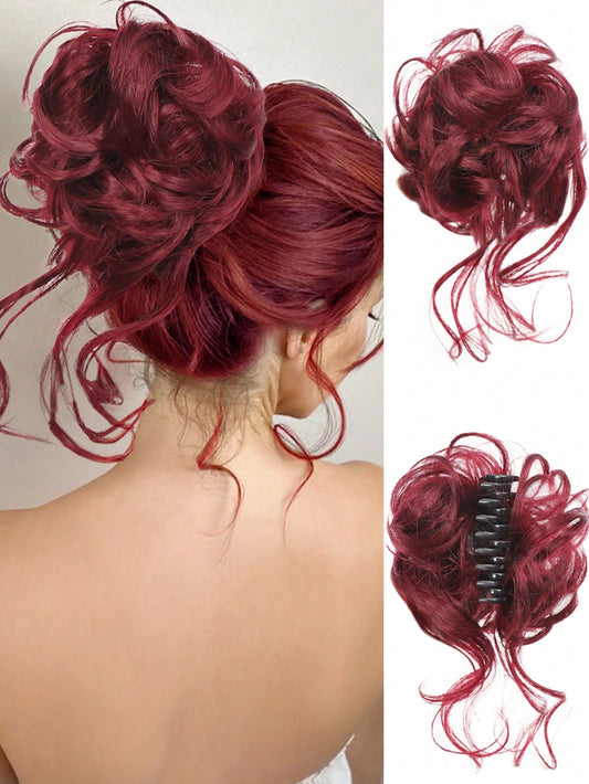 Messy Chignon Hair Bun Tousled Updo