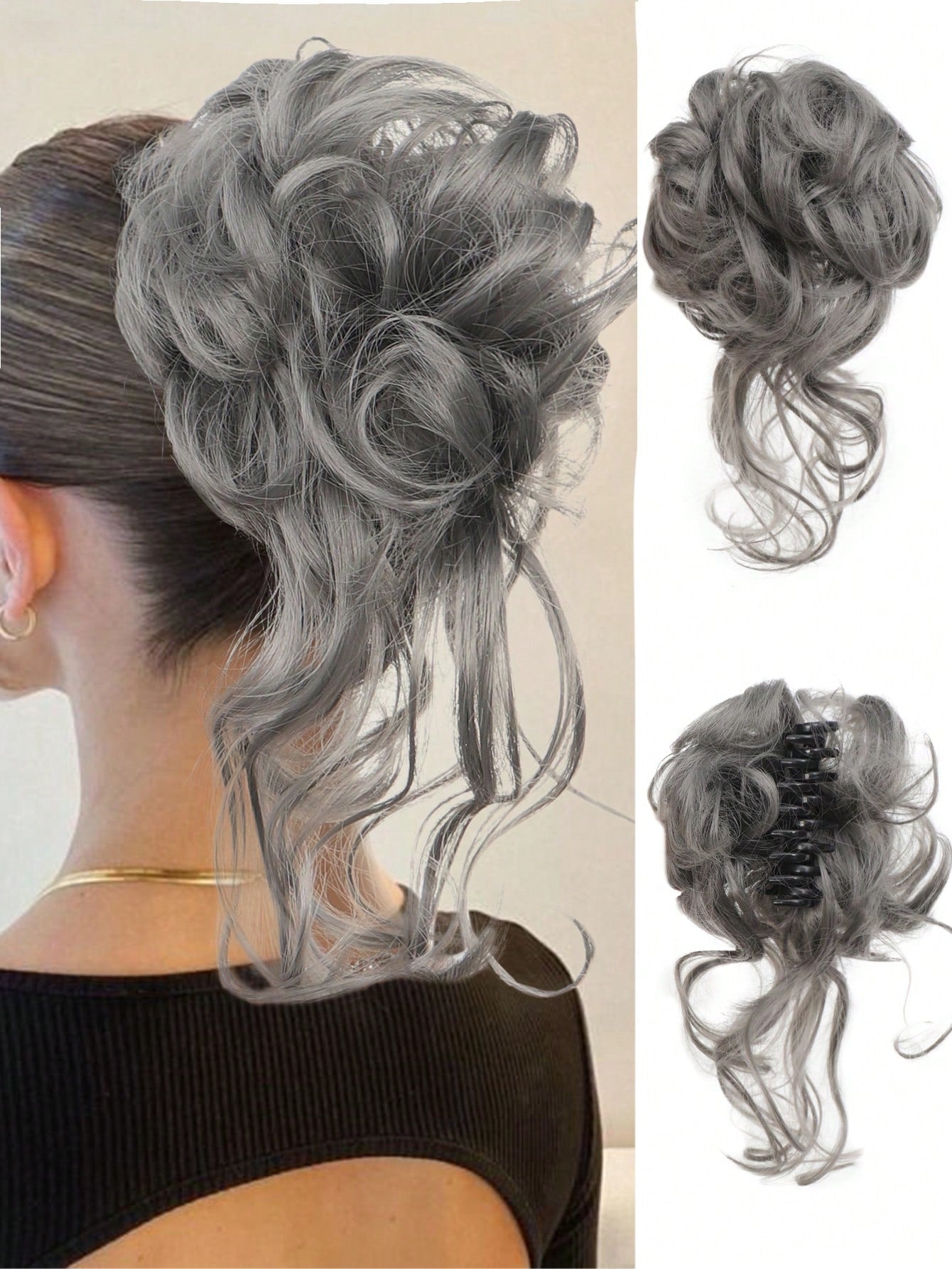 Messy Chignon Hair Bun Tousled Updo