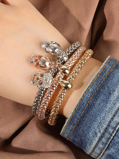 Enchanted Forest Heart Trio Bracelet Set