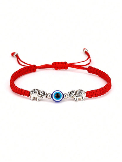 Elephant Blue Evil Eye Bracelet