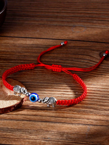 Elephant Blue Evil Eye Bracelet