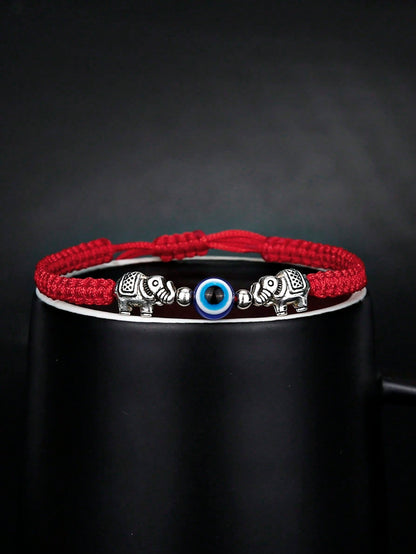 Elephant Blue Evil Eye Bracelet