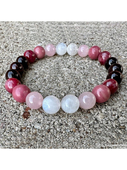 Rose Quartz & Rhodonite Self Love Bangle