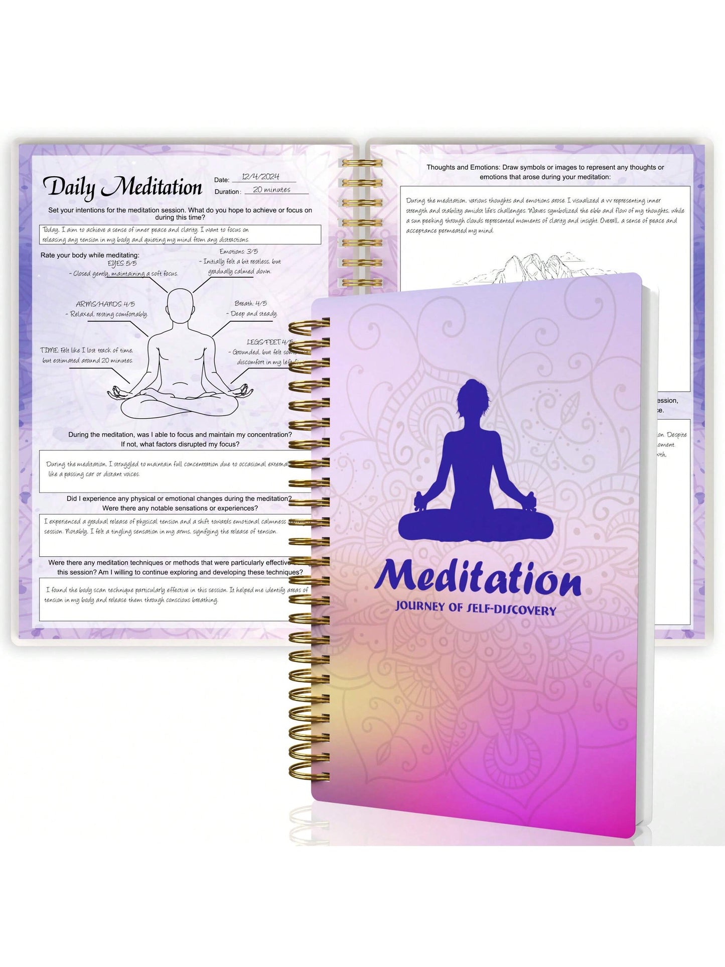 A5 Meditation Journal: Daily Reflection & Spiritual Serenity