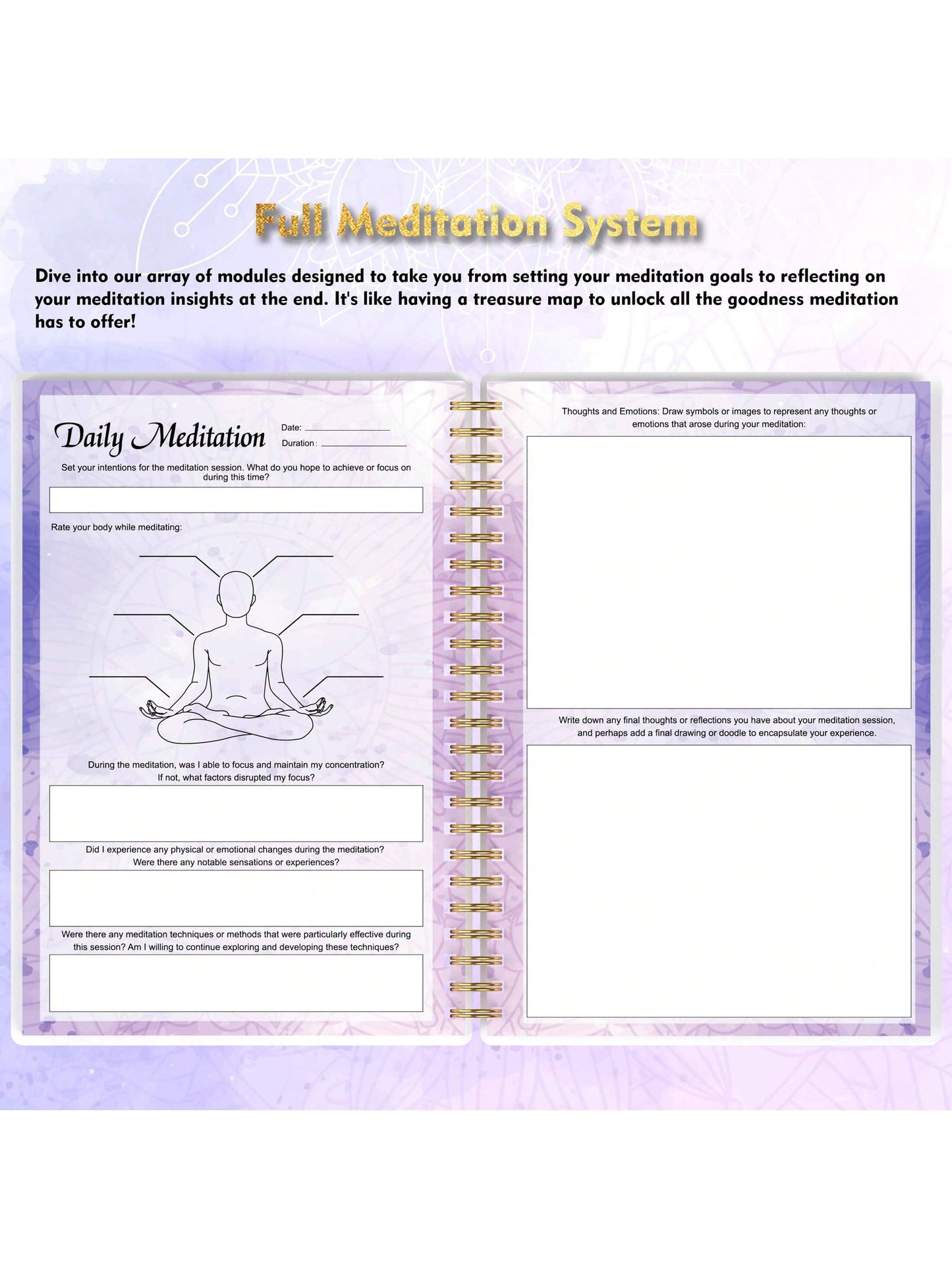 A5 Meditation Journal: Daily Reflection & Spiritual Serenity