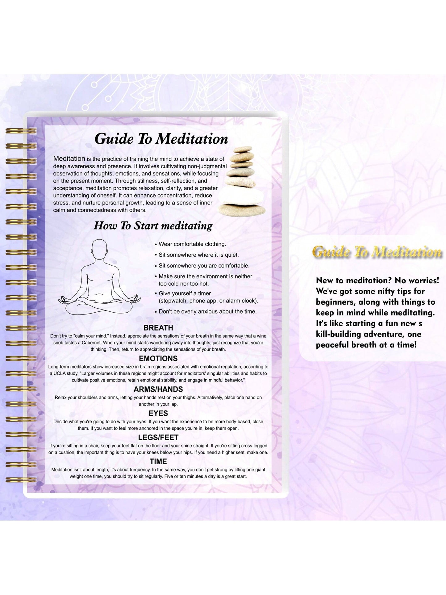 A5 Meditation Journal: Daily Reflection & Spiritual Serenity