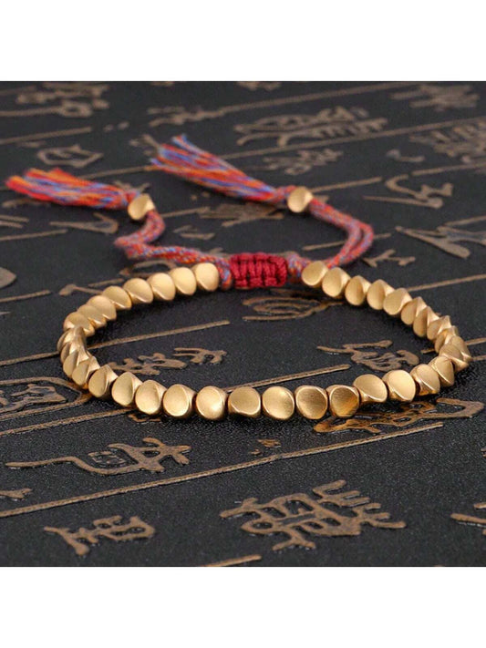 Prosperity Buddha Copper Beads Bracelet