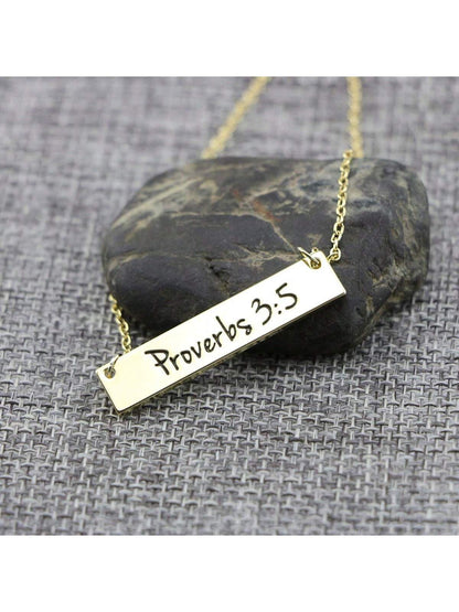 Christian Bar Bible Verse Faith Jewellery